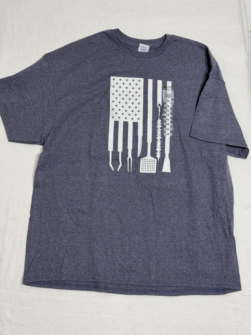 Delta Unisex Grilling Flag Fourth Of July Camping Summer Fun Size 2XL